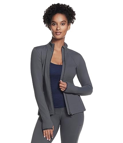 Skechers Gowalk Mesh Jacket Pull Cardigan, Asphalt, M Femme