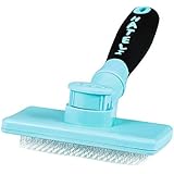 HATELI Self Cleaning Slicker Brush for Cat & Dog - Cat Grooming Brushes for Shedding Removes Mats, Tangles and Loose Hair Sui