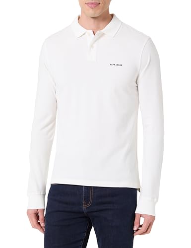 Pepe Jeans M Basic Long Polo, Blanc (Mousse Blanche), M Homme