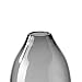 CASAMOTION Optic Hand Blown Solid Color Art Glass Vase, Gift Boxed, Grey, 12 Inch