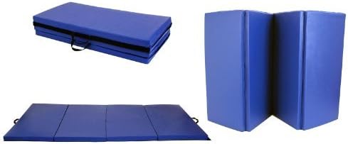 New Blue 4'x8'x2" Folding Panel Gymnastics Yoga Dance Exercise Gym Fitness Aerobics Martial Arts Workout Training Tumbling Floor Mat Pad