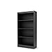 South Shore Axess 4-Shelf Bookcase Pure Black, Contemporary