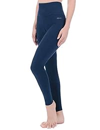 Leggings de control de barriga para dama Pantalones de entrenamiento suaves con elevación de glúteos de cintura alta con bolsillos Yoga Running Athletic