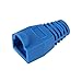 AMPCOM 100 Pcs RJ45 Connector Strain Relief Boots Cover for CAT5/5E/6 Ethernet Cable-Low-Smoke Zero Halogen (Blue)