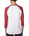 Next Level Unisex Triblend 3/4-Sleeve Raglan - VIN RD/ HTHR WHT - L - (Style # 6051 - Original Label)