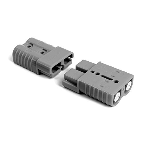 HYCLAT Gray 2-4 Gauge Battery Quick Connect/Disconnect Wire Harness Plug Connector Recovery Winch Trailer (2 Pack) - Thumbnail 3