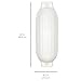 Best Choice Products Set of 4 Ribbed Marine Vinyl Boat Fender Bumper Dock Shield Protection - White