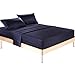 Silk Soft Satin Bed Sheet Set,Anti Slip Satin Sheet Sets,Luxury Sheets with Satin Pillow Cases,15 Inch Deep Pocket Fitted Sheet, Queen Sheet Set in Navy