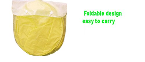 Wantis Magical Rain Coat Artifact UFO Umbrella Hands Free Charming Costum Yellow (1.55-1.8M(height)) - Thumbnail 5