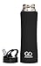 GO Active Insulated Water Bottle with Straw. Stainless Steel Double Wall Sport Bottle Featuring ActiveLock Thermal Vacuum Keeps ice Over 24 Hours! Durable, Portable (ActiveGrip Black, 24 oz)