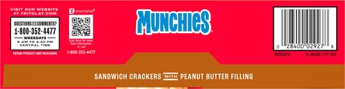 MUNCHIES PEANUT BUTTER CRACKERS 1.42OZ 8 PACK