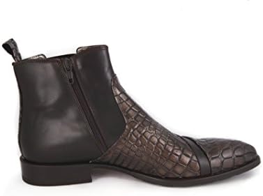 Carlo Ventura 2804 Men's Crocodile Print Ankle Boot