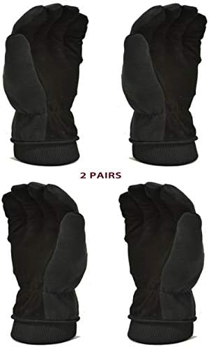 Deerskin Polar Fleece back Winter Gloves
