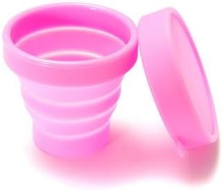 Kiskis Silicon Folding Cup for outdoor Camping travel Hiking Sports (pink)