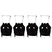 Lily's Home Individual Glass Wine Decanters, Miniature Personal Size Carafes Ideal for Dinner Parties and Wine Tastings, Makes Wonderful Gift (8.4 oz. Each, Set of 4)