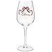 4 Elegant Christmas Wine Glasses Set for Holiday Dinnerware Glassware Drinkware 15 oz. includes Red Bow Noel Peace Joy Cheers by Gift Boutique