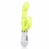 Hunzed Adult Sex Toy Waterproof Multispeed Dildo Vibrator Double G-spot Massager (Green)