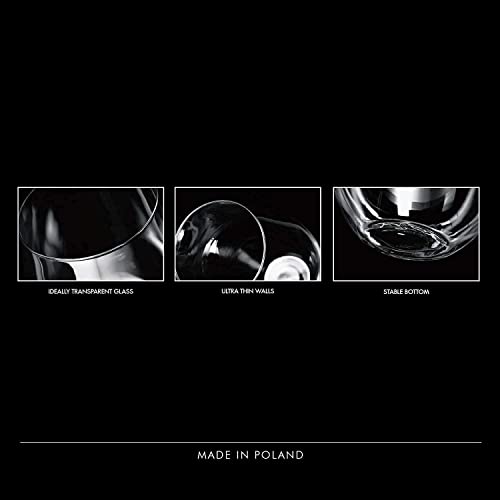 Krosno Stemless Red Wine Glasses Set of 6 19.6 oz Harmony