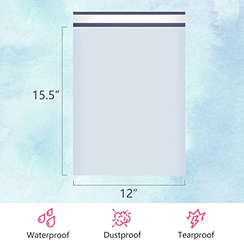 25 #5 (12" X 15,5") Sacchetto Postale Poli Plastica Bianco Sfoderato - Foto 4