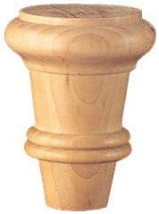 Brown Wood Inc. 01701710AK1 Berkshire Traditional Plain Bun Foot, Red Oak