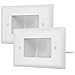 Fosmon 1-Gang (2 Pack) Recessed Low Voltage Cable Plate In-Wall Installation for Speaker Wires, Coaxial Cables, HDMI Cables, or Network-Phone Cables (White)