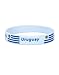 VEWCK Flag Silicone Bracelet Classic Bangle Letter pattern 40 countries 2-Pack (Uruguay-White)