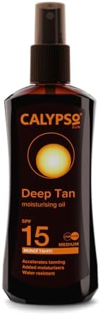 Calypso Monoi Tahiti Bronzing Tanning Oil SPF15 200ml Hydrating Deep Tan view 2