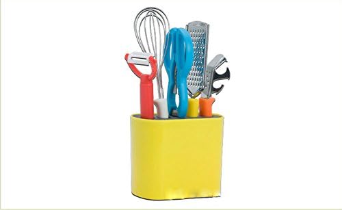 Silicone Kitchen Utensil Set, Evantek 5 Piece Kitchen Tool Set, Egg-Beater,Kitchen Scissor, Slicers,Bowl Clip (5pcs Pack)