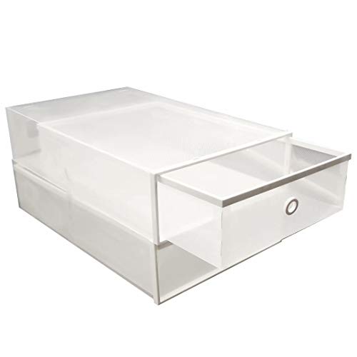 FIXSMITHTransparentBootStorageBoxes,2 Pack Plastic Boot Containers