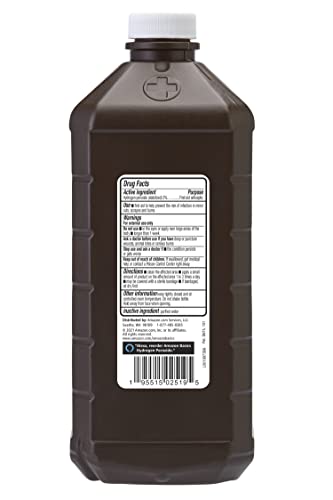 AMAZON BASICS HYDROGEN PEROXIDE TOPICAL SOLUTION USP, FIRST AID ANTISEPTIC FOR CUTS, SCRAPES AND WOUND DISINFECTION, 32 FL OZ, 1-PACK