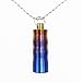 Haxtec Titanium Pill Fob Necklace Nitro Mini Waterproof Pill Holder Lightweight Survival Case Charming Pendant Titanium Necklace Fob for Men & Women (TC01-E)