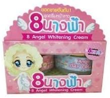 8 Angel Whitening Cream Set Fast White Skin Bright Face Reduce Freckle and Melasma by jawnoy shop