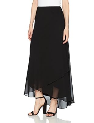 Alex Evenings Women's Long Chiffon Tulip Hem Skirt
