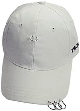Oksale Clip Ring Embroidery Cotton Unisex Snapback Hip Hop Hat Baseball Cap (White) Apparel
