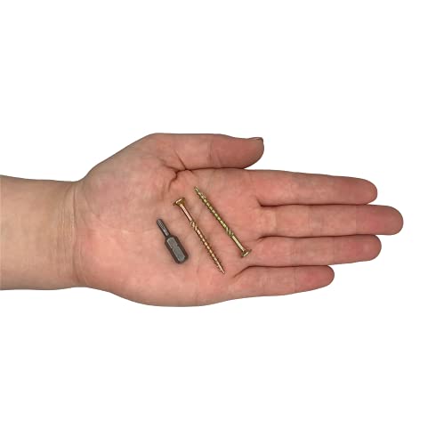 300 Stück gelb verzinkter Stahl 3,5 x 45 mm Holzschrauben Torx Kopf Typ 17 Senkkopf Spanplattenschrauben (300, 3,5 x 45… – Bild 6