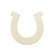 Pack of 24 Unfinished Wood Horseshoe Cutouts by Factory Direct Craft - Wooden Western Rodeo Cowboy Cowgirl Horseshoe Shapes for Crafts and DIY Projects (Size: 3-1/2