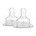 Dr. Brown's Original Wide-Neck Nipple, Level 1 (0m+), 2-Pack