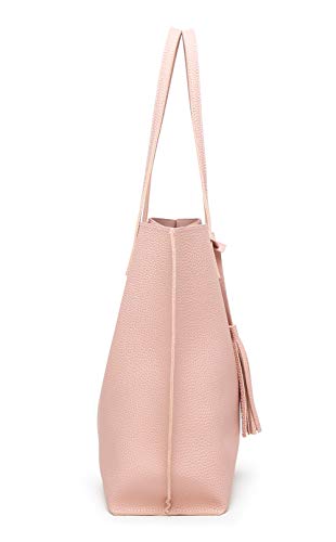 Womens-Soft-Faux-Leather-Tote-Shoulder-Bag-from-Dreubea-Big-Capacity-Tassel-Handbag