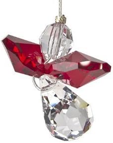 Crystal Guardian Angel Suncatcher Birthstone Ruby -July