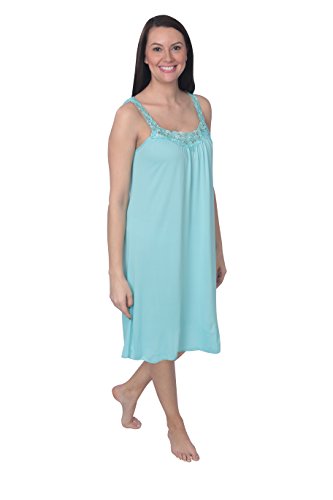 Active Club Women's Sleep Dress Nightgown, Blue/Medium