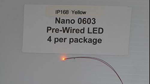 Iron Penguin IP168 4 Yellow 3v 0603 Nano LED pre-Wired Chips