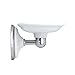 MODONA Porcelain Soap Dish - White Porcelain & Polished Chrome - Arora Series - 5 Year Warrantee