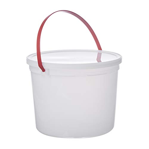 Consolidated Plastics Pail with Handle, HDPE, 5 Quart, Natural, 10