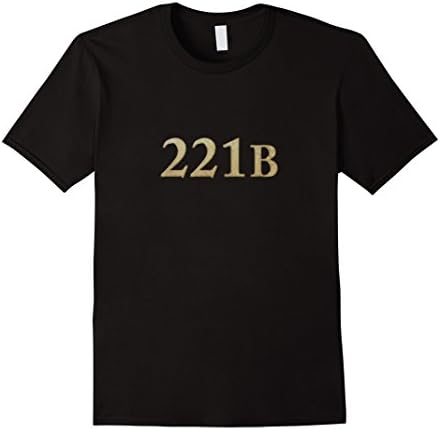 Men's Sherlock 221B Baker Street T Shirts XL Black