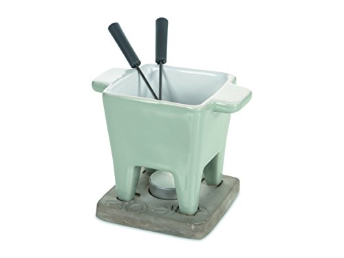 BOSKA Tea Light Tapas Fondue Set for Cheese or Chocolate, Life Collection, Grey