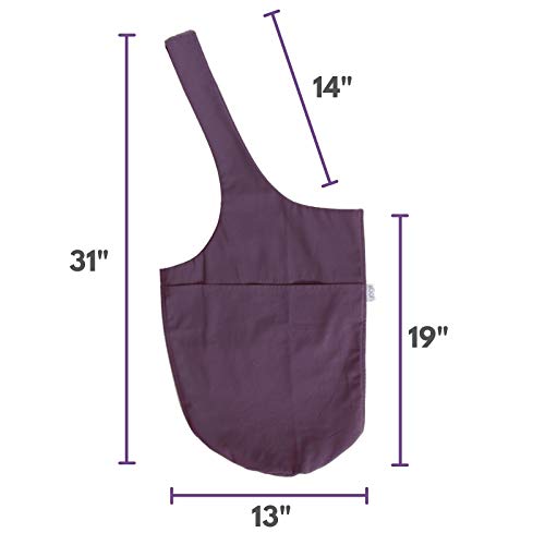 Yogiii Yoga Mat Bag | The Original YogiiiTote | Yoga Mat Tote Sling Carrier w/Large Side Pocket & Zipper Pocket | Fits Most Size Mats (Imperial Purple) - Thumbnail 5