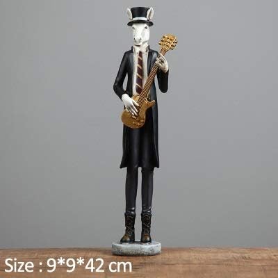 Amazon ホームデコレーションアクセサリー樹脂飾りリビングルーム デスクトップの装飾置物抽象的な動物キャラクター彫刻バンド Color A 置物 オブジェ オンライン通販