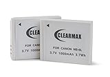 ClearMax NB-6L Lithium Ion Replacement Batteries (2-Pack) for Canon PowerShot SX280 HS, Canon PowerShot SX510 HS, and Canon PowerShot SX170 IS
