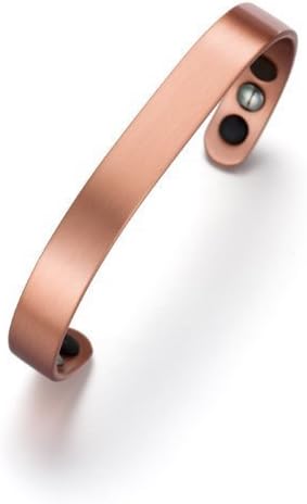 LunavitMagnet Germanium Copper Clasp Harmony Slim with Tourmaline Stones for Men and Women, Jewellery with 2 Neodymium Magnets and 2 Germanium Stones in Copper, 13.5 - 22.0 cm