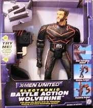 Marvel figures X-Men United 12 inch Electronic Battle Action Wolverine (with snap-on battle grip for punching,kicking and claw extending action!)